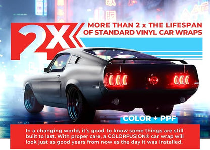 ColorFusion PPF by VViViD, Satin Pearl White Dry Apply PPF Vinyl Car Wrap Roll 6ft x 5ft