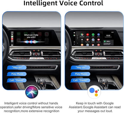 Wireless CarPlay Android Auto Adapter Decoder Retrofit Kit Fits BMW 2017-2018 X1 X2 X3 X4 X5 X6 MINI & 1-5 Series with EVO/MGU System, Supports Mirror Link/Camera/USB Drive/Navigation etc