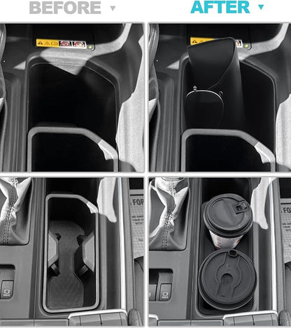 CDEFG 2PCS for 2024 2025 2026 Toyota Grand Highlander Center Console Organizer Middle Console Storage Cup Holders for 2025 2026 Toyota Grand Highlander Hybrid Accessories