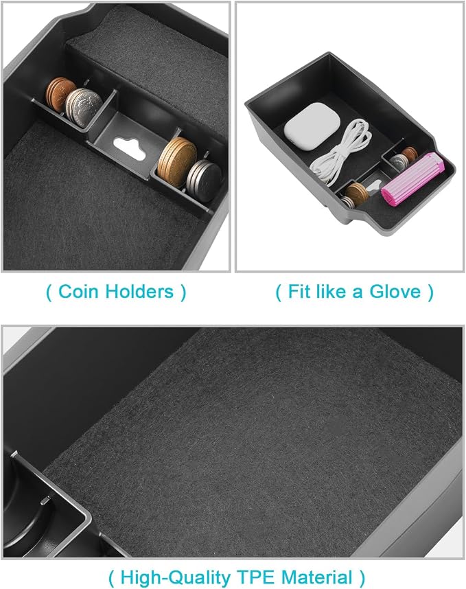 CDEFG 5Pcs for 2026 Mazda CX5 Center Console Organizer for 2026 Mazda CX-5 (S/Select/Preferred/Premium/Premium Plus) Accessory Door Handle Pocket Trash Can Storage Box