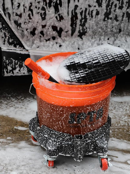 SPTA 29Pcs Car Wash Bucket Set, 15L Scratch Free Detailing Bucket with Car Wash Filter, Wash Mitt Sponge Towels Tire Detailing Brush Set, Exterior Interior Car Detailing Set, Complete Car Care Tools