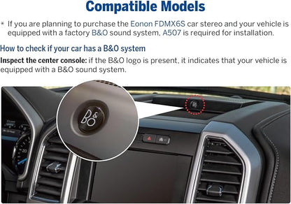EONON A057 B&O Amplifier Retention Interface Module for FDMX6S – Compatible with Ford F-150 B&O Sound Systems – OEM Amplifier Integration Adapter
