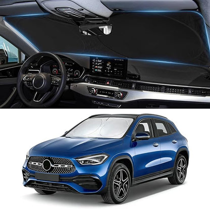 Windshield Sun Shade for 2015-2020 Mercedes Benz GLA 180 200 220 250, Custom-Fit Benz GLA Sun Visor Protector, 99% UV Block Heat Sun Shield, Silver Reflective Front Window Sunshade