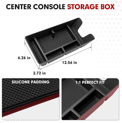 Autorder Center Console Organizer for 2025-2026 Toyota Camry Accessories Armrest Storage Box Secondary Insert Tray with Anti-Slip Mat