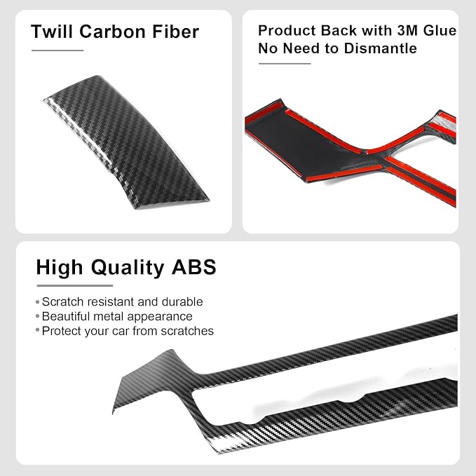 Carbon Fiber Dashboard Air Vent Trim Cover Compatible with Honda Accord 2018–2022, Interior AC Outlet Vent Decor Accessories for 10th Gen Accord