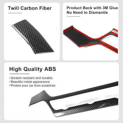 Carbon Fiber Dashboard Air Vent Trim Cover Compatible with Honda Accord 2018–2022, Interior AC Outlet Vent Decor Accessories for 10th Gen Accord