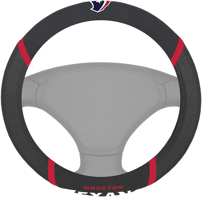 FANMATS NFL Unisex-Adult Embroidered Steering Wheel Cover