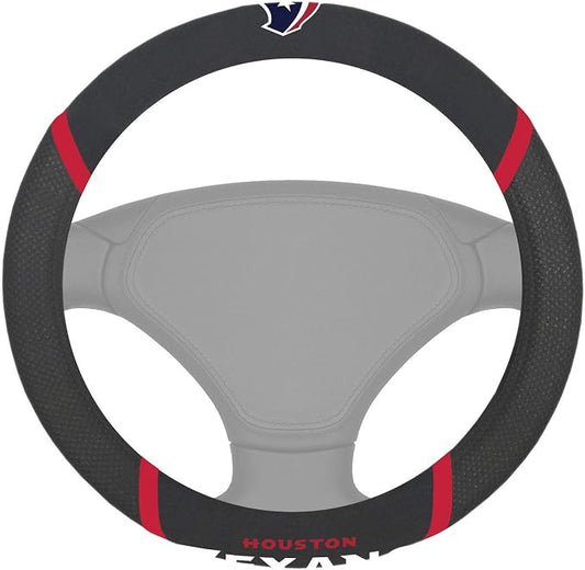 FANMATS NFL Unisex-Adult Embroidered Steering Wheel Cover