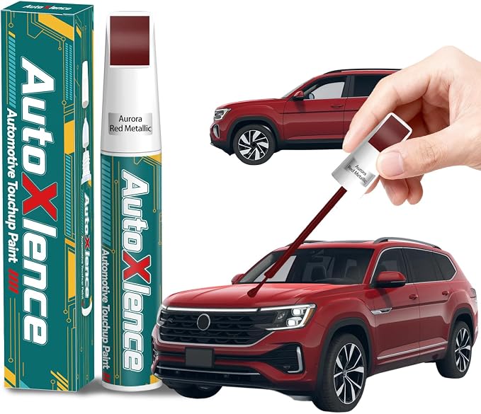Aurora Red Metallic(L0G3/6L) Touch Up Paint Compatible with Volkswagen Car Paint Pen Scratch Repair Automotive Scratch Remover Fix Exact Color Match