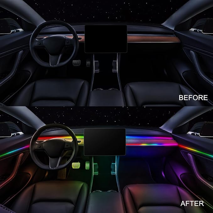 Dreamcolor Acrylic Interior Car LED Strip Light 43-inch, which fit for dreamcolor Main Controller Connects and sub-Controller kit (not Including), Not Applicable dreamcolor 1 Lights