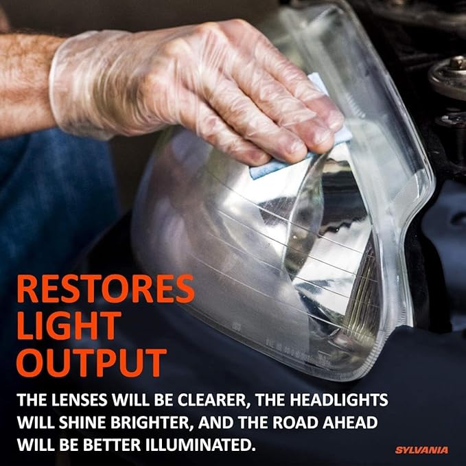 SYLVANIA Headlight Restoration Kit - Long-Lasting Headlight Repair Kit for Restoring to Like-New Condition - Surface Activator, Exclusive UV Coating, Clarifying Compound & More - No Tools Required
