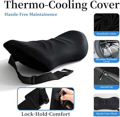 Lumbar Support Pillow for Office Chair - Lumbar Pillow for Car, Memory Foam Ergonomic Lumbar Support Pillow for Car Back Support for Office Chair Back Support Cushion