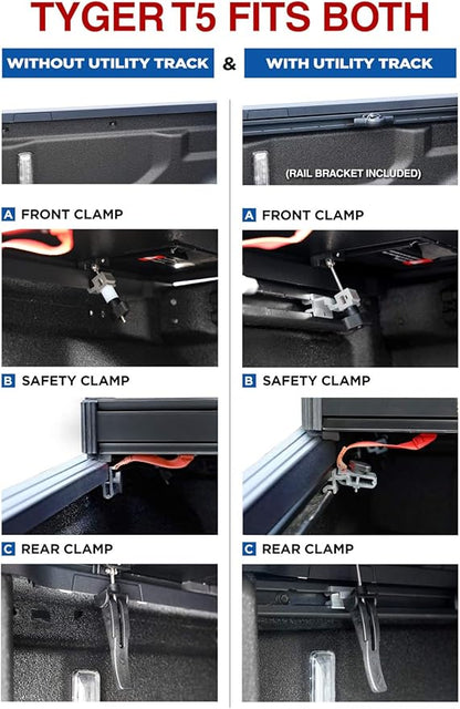 Tyger Auto T5 Alloy Hardtop Truck Bed Tonneau Cover Compatible with 2020-2026 Jeep Gladiator JT | 5' (60") Bed | TG-BC5J3060