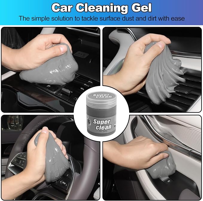 Car Cleaning Kit, Car Detailing Kit with Car Vacuum 8000PA High Suction, Car Interior Cleaning Supplies with Detailing Brushes, Windshield Cleaner Tool, Car Accessories for Men & Women