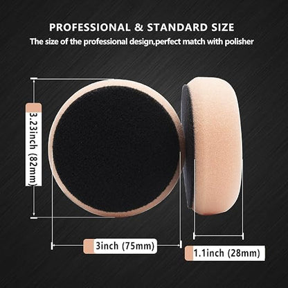 44-Piece Polishing Pad Kit for Drill & Polisher - Foam, Wool, Microfiber Buffing Pads with Backing Plate & Adapter, Car Detailing Supplies for Beginners & Professionals