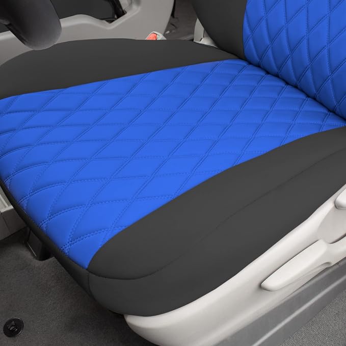 FH Group Custom Fit Car Seat Covers Specifically Made for 2011-2020 Toyota Sienna 7 Seater with Ultraflex Neoprene Water Resistant Automotive Seat Covers - Full Set Blue