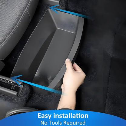 GEEDAR Under Seat Storage Box Organizer for Tesla Model Y 2025 Juniper (2PCs) - Front Section, New Model Y 2025 Hidden Storage Box, Underseat Organizer Fit Tesla Model Y 2025 Accessories