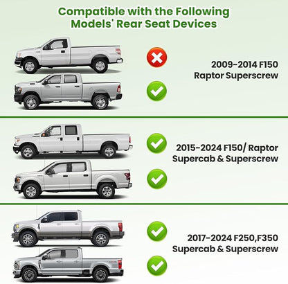 Kaishengyuan Upgraded Rear Seat Quick Release with Elastic Rope Compatible with Ford F-150 (2009+) & F-250/350 (2017+)