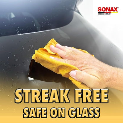 SONAX Premium Leather Chamois – Soft, Absorbent Car Drying and Detailing Towel for Automotive & Household Use | 416300
