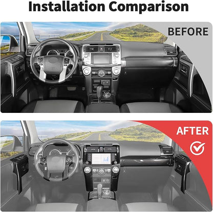 JWWY Interior Trim Kit Auto Interior Dress-Up Kit Decor Set Center Console Gear Shift Dashboard Panel Cover Trim for 2020-2023 Toyota 4runner Interior Accessories, ABS Carbon Fiber 28pcs