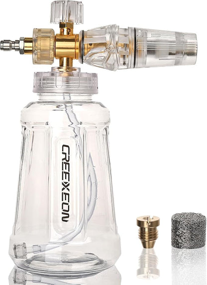 Foam Cannon for Pressure Washer, Adjustable Foam Blaster, M22 and 1/4 Inch Quick Connect, Extra Nozzle 1.1mm