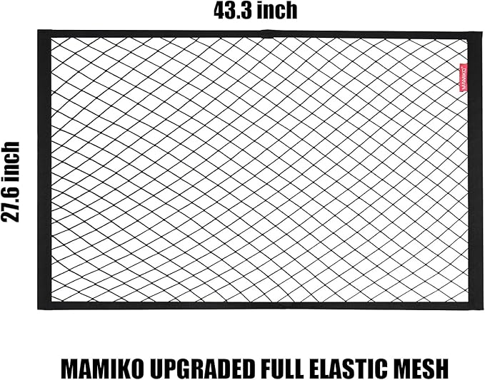 MAMIKO Cargo Net for Utility Folding Wagon, Garden Cart, Folding Trolley Cart, Beach Cart, Made of Heavy Duty Nylon Net with Storage Bag / 43.3"X27.6"to 78.7"×51.1"