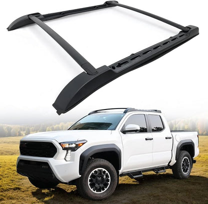 Trumgeta Aluminum Roof Rack Fit for 2024-2026 Toyota Tacoma Double Cab, 260LBS Cross Bars Heavy-Duty, Waterproof & Rustproof | for Kayak, Bike, Low Profile OE Style Tacoma Storage Accessories