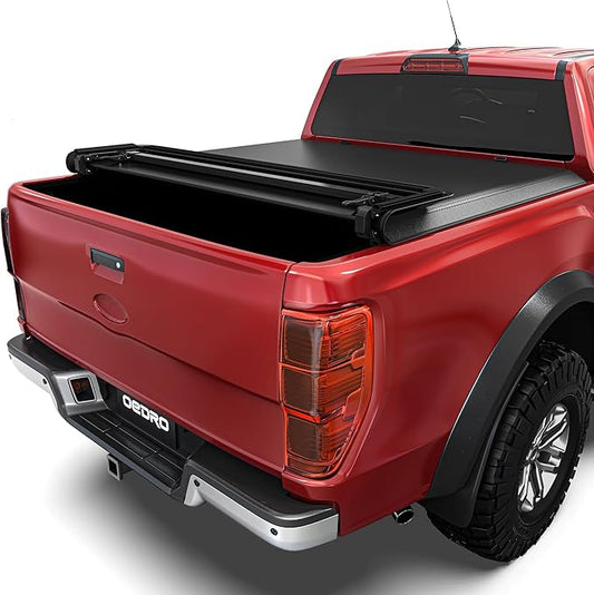 OEDRO Soft Quad-fold Truck Bed Tonneau Cover Fits for Ford F250 F350 F-250 F-350 Superduty 1999-2026 with 8 ft Bed