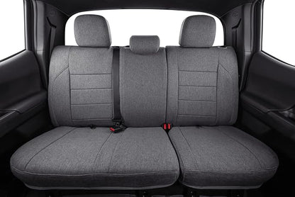 coverdream Tacoma Seat Covers Custom Fit for 2005-2011 Toyota Tacoma Double Cab/Crew Cab (TRD Sport Seats),Fully Covered Breathable Polyester Truck Seat Protector-Full Set(Full Set,Gray)