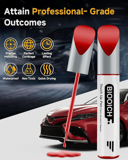 Touch Up Paint Pen Exact Color Match Car Chip and Scratch Repair (for Toyota, Ruby Flare Pearl(3T3))