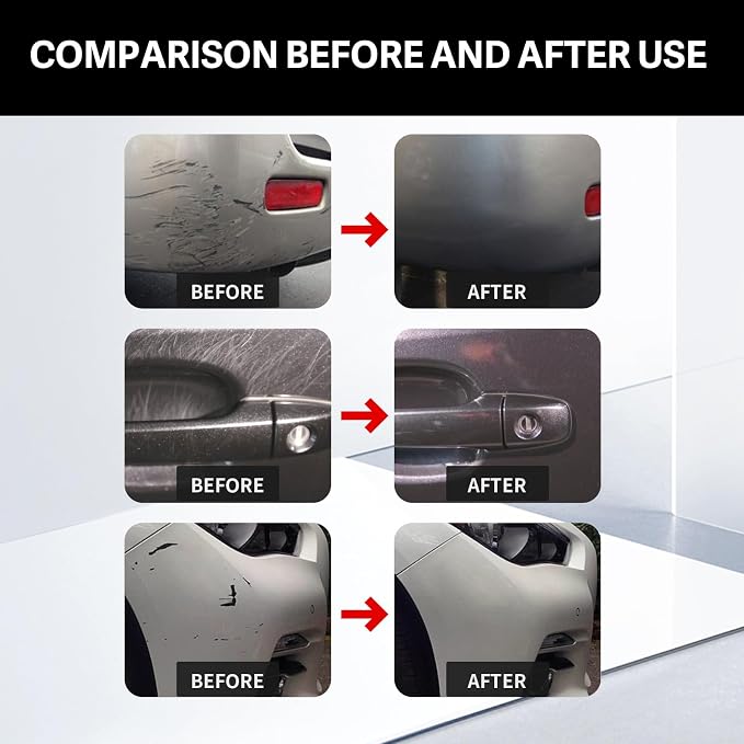 Scratch Remover for Vehicles - Car Paint Scratch Remover with Sponge & Wipe, Car Scratch Repair Kit for All Color, Auto Detailing Polish for Light to Deep Scratches,1PC