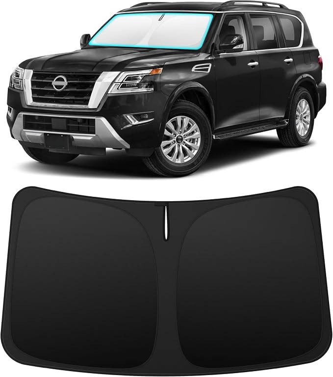 INSAUTO Custom Fit Windshield Sun Shade Accessories for Nissan Armada 2017-2026, Foldable Front Window Sunshade, UV & Heat Reflector, Keeps Interior Cool, Includes Storage Bag