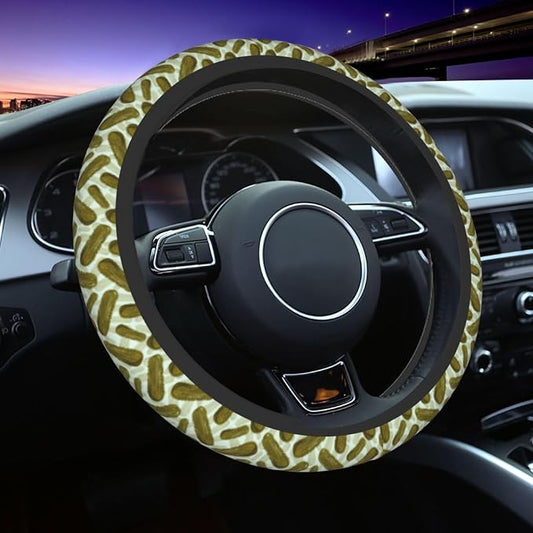 Pickles Steering Wheel Covers Non Slip Neoprene Steering Wheel Protector Cover Universal 15 Inch for Men Women Car Truck