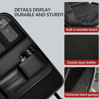 Car Seat Organizers,Multi-functional Back Seat Protectors, Storage Pouches, and Tray Holders (for Cars, Kids, Seat Back and Rear Seats)（Leather 1 Pcs）