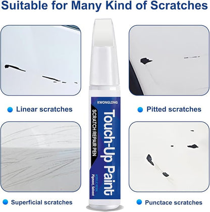 Bright White PW7/GW7 Touch Up Paint Compatible with RAM 2010-2024, 2-in-1 Car Paint Scratch Repair Kit, Quick & Easy Solution to Repair