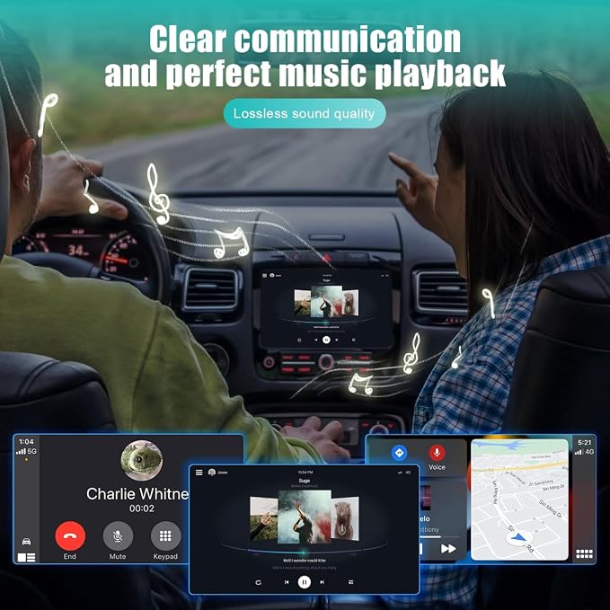 Ciieeo 3 in 1 Wireless CarPlay Adapter for Apple CarPlay & Android Auto, Screen Mirroring Adapter for Car, Wired to Wireless CarPlay Dongle, Auto Connect USB Mini Car Screen Adapter Black 2026