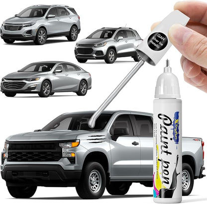 GAN/WA636R Silver Ice Touch Up Paint Compatible with Chevrolet, DIY Car Paint Scratch Repair, Quick & Easy Fix Automotive Scratch Repair for Chevy Equinox/Trax/Tahoe/Traverse/Camaro