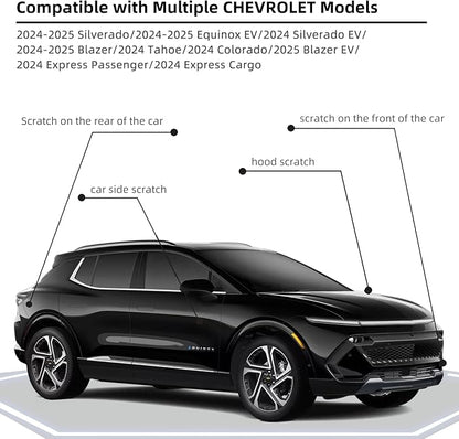 Black(GBA/WA8555) Car Paint Touch Up Pen Compatible with Chevy, 2-In-1 Color Accurate Touch Up Car Scratch Repair Paint Match Chevy Series Premium Automotive Scratch Remover for Nicks & Chips Repair