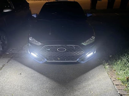 iJDMTOY 7-Inch Universal Fit Clear Lens Xenon White High Power LED Daytime Running Light Bar (DRL) With Brackets, Wirings