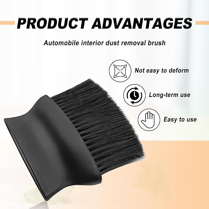 Car Detailing Brush with Ultra Soft Bristles Automotive Interior Cleaning and Dusting Tool for Dashboard Air Vents Leather Computer and Scratch Free Surfaces (Black)