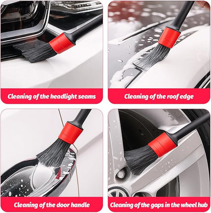 10PCS Car Detailing Brush Set, Vehicle Interior Cleaning Kit Includes Steel Wire and Air Vent Brushes, Automotive Detail Dusting Cleaner Tool Set, Universal for Most Vehicles