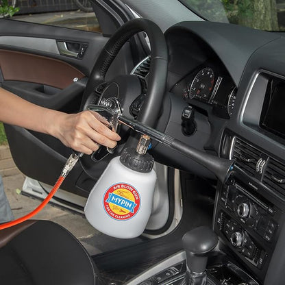 Aluminium Car Cleaning Gun Set with Tapered Nozzle, 6-9.2Bar High Pressure Air Blow Gun with 2 Set Nozzle, Pressure Air Blower Blow Gun Producing Powerful Blast of Air for Cleaning Cars, Velvet, etc