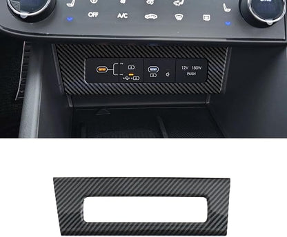 Interior Trim for Hyundai Sonata 2024 2025 2026 Carbon Fiber Gear Shift Panel with Steering Wheel Trim