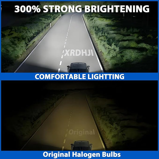Fit for 2003 2004 2005 Dodge Ram 1500 2500 3500 High Performance Halogen Headlight Bulbs,9007 High Low Beam +9145 Foglamp Replacement Bulbs Kit, Plug and Play,Pack of 4