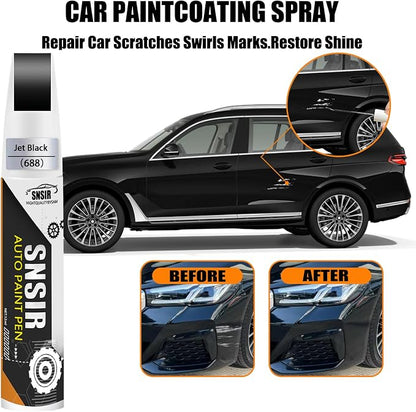 Car Touch up Paint(668 Jet Black) Compatible with BMW | Automotive Paint Pen for BMW 3/4/X1/X2/X4/i4, Car Paint Pen Scratch Repair Two-In-One Touch Up Paint
