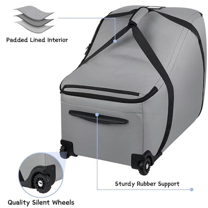 SCTEL Car Seat Bags for Air Travel Fit Chicco Keyfit 35 and Anti-rebound Bar Base, Fit Doona Car Seat Stroller and Base, Nuna Pipa Travel Bag, Infant Car Seat Bag, Doona Travel Bag