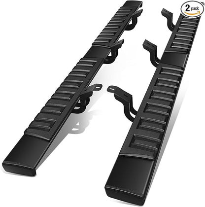 Auto Dynasty Running Boards Compatible with 2007-2021 Toyota Tundra Crew Max, Stainless Steel Side Step Rail Nerf Bars, 6.75" Step Bars, Black