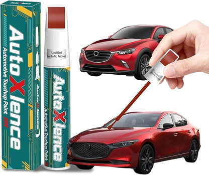 Soul Red Metallic Tricoat(41V) Touch Up Paint Compatible with Mazda Car Paint Pen Scratch Repair Automotive Scratch Remover Fix Exact Color Match