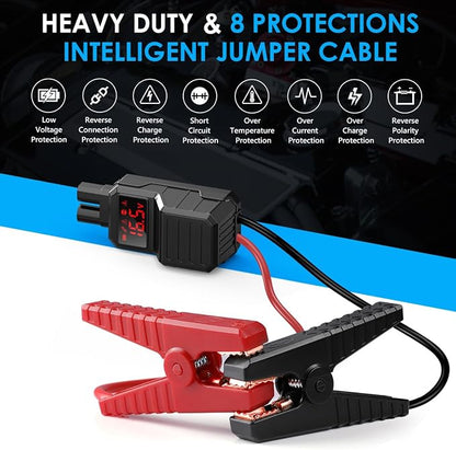 Jump Starter Car Jump Starter Auto Battery Booster Pack 8000A Peak 12V with USB-C Quick Charge,Lithium Jump Box with LED Light(Up to 8.0L Gas or 6.5L Diesel Engine)
