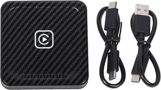 Adapter 2024 Upgrade, for Adapter Convert Wired to BT 5.0 Intelligent Voice Control for Android Auto Adapter (Carbon Fiber)